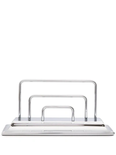 El Casco Chrome Letter Rack In Silber