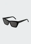 Saint Laurent Sl 276 Mica-001 Cateye Sunglasses In Brown