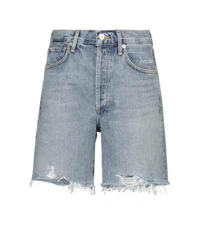 Citizens Of Humanity Camilla High-rise Denim Shorts In Blue