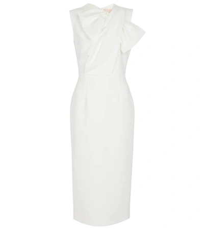Roksanda Flandre Draped-crepe Dress In Ivory