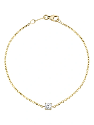 Anita Ko 18k Yellow Gold Asscher Cut Diamond Chain Bracelet