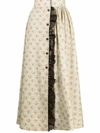 Ulyana Sergeenko Floral-print Maxi Skirt In Neutrals