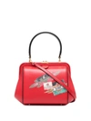 Ulyana Sergeenko Graphic-print Leather Tote In Rot
