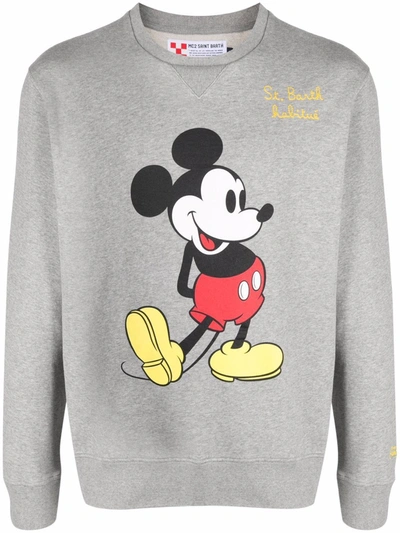 Mc2 Saint Barth Mickey Mouse™ Print Sweatshirt In Grau
