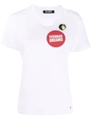Raf Simons Teenage Dreams-patch Cotton T-shirt In Weiss