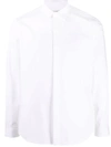 Valentino Concealed Front Button Placket Shirt In Weiss