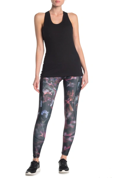 X By Gottex Core High Waist Side Pocket Leggings In Midnight Blossom