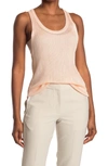 Red Valentino Sheer Knit Tank In Nude
