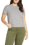 Madewell Knot Back T-shirt In Hthr Grey Mix