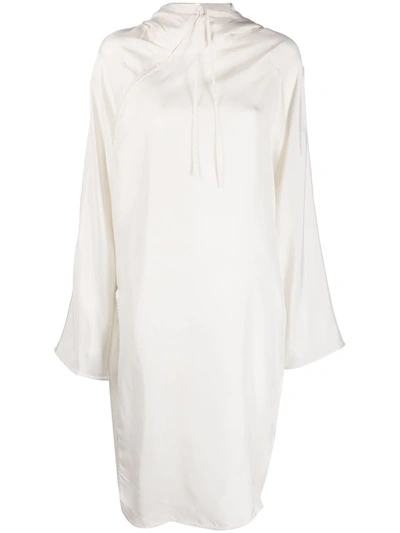 Samuel Gui Yang Hooded Silk Top In White