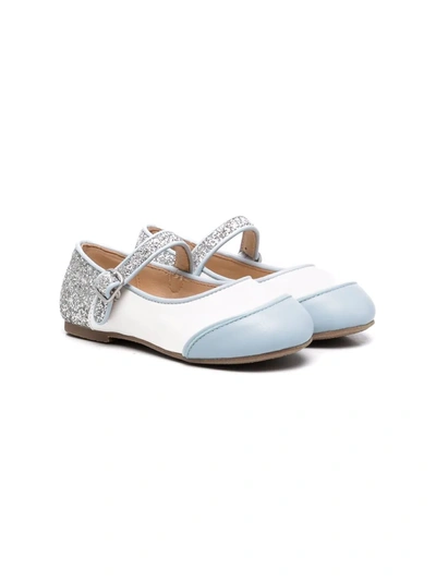 Age Of Innocence Kids' Carrie Panelled Ballerina Shoes In Blue