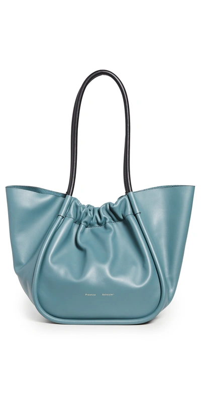Proenza Schouler Large Ruched Tote In Orion Blue