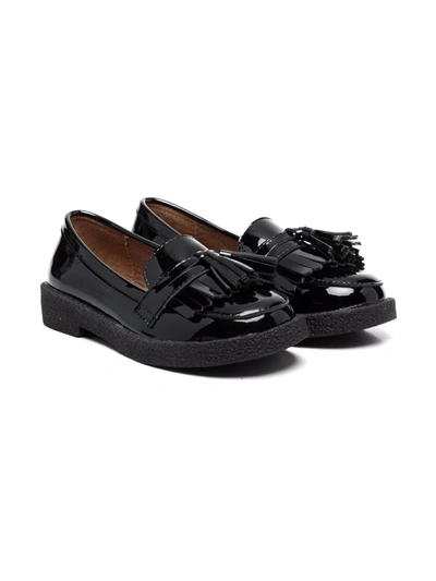 Age Of Innocence Kids' Patent-leather Tassel Loafers In Black