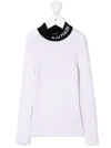 BALMAIN INTARSIA-KNIT LOGO COLLAR JUMPER