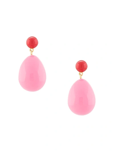 Eshvi Drop Pendant Earrings In Rosa