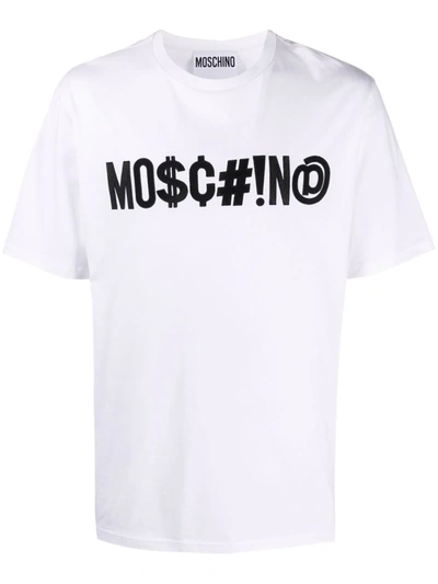Moschino Symbols Logo-embroidered Boxy T-shirt In White