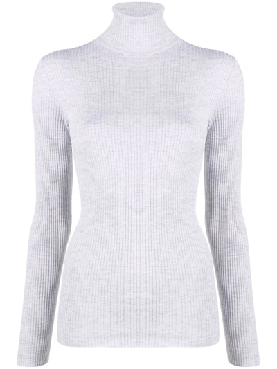 Brunello Cucinelli Mock-neck Cashmere Jumper In Grau