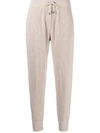 BRUNELLO CUCINELLI KNITTED COTTON TRACK PANTS