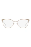 Ax Armani Exchange 52mm Cat Eye Optical Glasses In Rose Gold