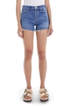Mother The Tomcat Kick Fray Shorts Playing With Scissors Jeans In Multi