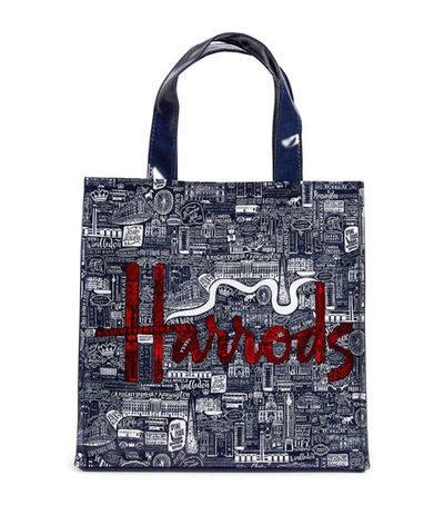 Harrods Small Picture Font Shopper Bag In Multi