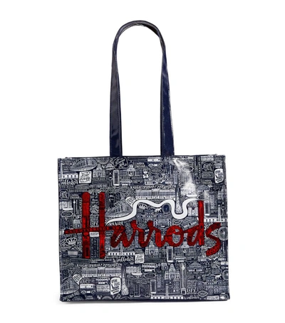 Harrods Picture Font Shoulder Bag In Multi