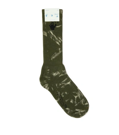 Off-white Hand Off Mid Vintage Socks, In Green