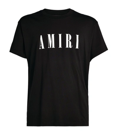 Amiri Logo-print Crew-neck T-shirt In Black