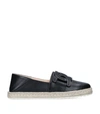 TOD'S TOD'S LEATHER CHAIN ESPADRILLES,16880926