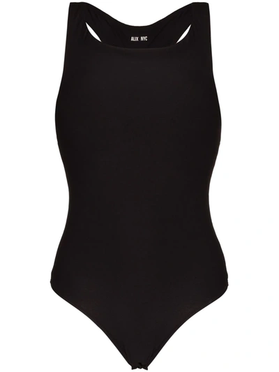 Alix Nyc Foster Sleeveless Bodysuit In 黑色