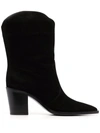 Gianvito Rossi Denver Suede Ankle Boots In Black