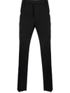 SAINT LAURENT PRESSED-CREASE TAILORED TROUSERS