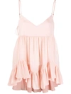 ALEXANDER MCQUEEN RUFFLE-TRIM TANK TOP