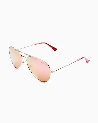 Lilly Pulitzer Women's Lexy Sunglasses In Gold, Coming In Hot -