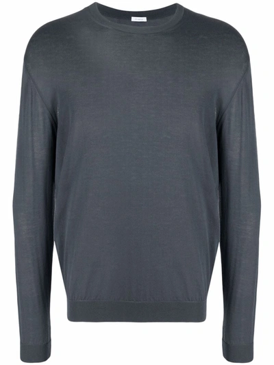 Malo Crew-neck Fitted Jumper In Grey