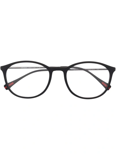 Prada Oval-frame Glasses In Black