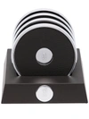 El Casco Pebbled-finish Coaster Set (8.4cm) In Silver