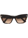 Tom Ford Whyatt Butterfly-frame Sunglasses In Brown