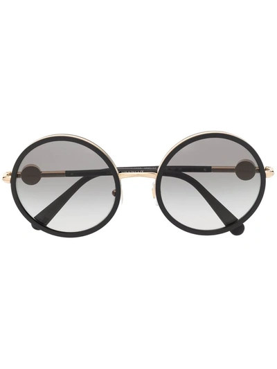 Versace Medusa Round-frame Glasses In Black