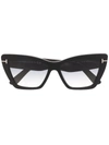 Tom Ford Whyatt Butterfly-frame Sunglasses In Black
