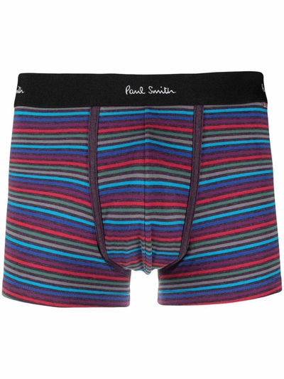 Paul Smith Logo-waistband Boxers In Blue
