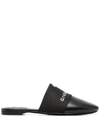 Givenchy Black Patent Leather Bedford Mules In Black