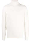 Brunello Cucinelli Roll-neck Cashmere Jumper In Ecru