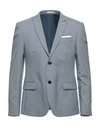 Grey Daniele Alessandrini Suit Jackets In Blue