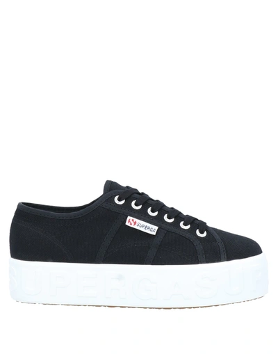 SUPERGA SUPERGA WOMAN SNEAKERS BLACK SIZE 5 TEXTILE FIBERS,17054611OR 11