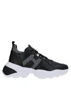 Hogan Interaction Sneakers In Leather In Black