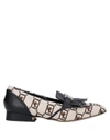 Alberta Ferretti Alberta Ferreti Logo Moccasin In Beige