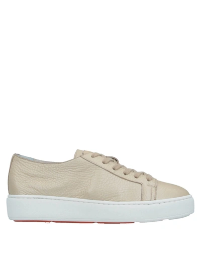 Santoni Sneakers In Beige