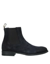 Doucal's Man Ankle Boots Navy Size 6.5 Leather In Blue