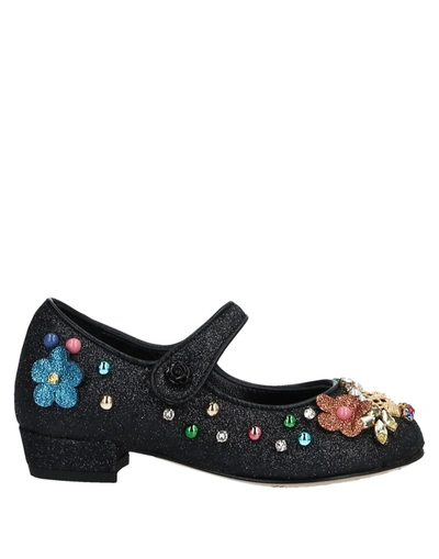 Dolce & Gabbana Kids' Ballet Flats In Black